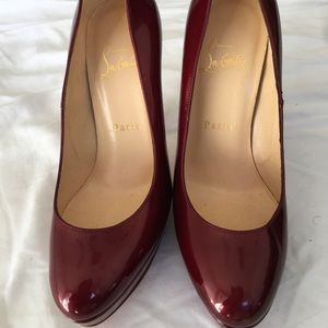Christian Louboutin red patent Bianca